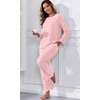 image:imagePrinStory Flannel Pajamas for Women Set Winter Fleece Pjs Sets S2XL  Fluffy Pajama Set with Pockets Warm Flannel Fabric 2 Piece Lounge Sets Soft SleepwearLight Pink