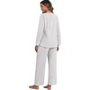 image:imagePrinStory Flannel Pajamas for Women Set Winter Fleece Pjs Sets S2XL  Fluffy Pajama Set with Pockets Warm Flannel Fabric 2 Piece Lounge Sets Soft SleepwearLight Gray