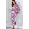 image:imagePrinStory Flannel Pajamas for Women Set Winter Fleece Pjs Sets S2XL  Fluffy Pajama Set with Pockets Warm Flannel Fabric 2 Piece Lounge Sets Soft SleepwearFppurple White Flower