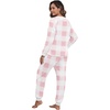 image:imagePrinStory Flannel Pajamas for Women Winter Pajama Set S2XL  2 Piece Pjs Sets with Pockets Warm Soft Fluffy Lounge Set Pj Set for Home Sleep Daliy Party Travel VacationFppink Big Plaid