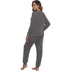 image:imagePrinStory Flannel Pajamas for Women Winter Pajama Set S2XL  2 Piece Pjs Sets with Pockets Warm Soft Fluffy Lounge Set Pj Set for Home Sleep Daliy Party Travel VacationDark Gray