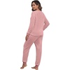 image:imagePrinStory Flannel Pajamas for Women Winter Pajama Set S2XL  2 Piece Pjs Sets with Pockets Warm Soft Fluffy Lounge Set Pj Set for Home Sleep Daliy Party Travel VacationDusty Pink