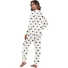 image:imagePrinStory Flannel Pajamas for Women Winter Pajama Set S2XL  2 Piece Pjs Sets with Pockets Warm Soft Fluffy Lounge Set Pj Set for Home Sleep Daliy Party Travel VacationFpwhite Black Heart