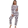image:imagePrinStory Flannel Pajamas for Women Winter Pajama Set S2XL  2 Piece Pjs Sets with Pockets Warm Soft Fluffy Lounge Set Pj Set for Home Sleep Daliy Party Travel VacationFpgray Cloud