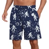 image:imagePrinStory Mens Pajama Shorts Soft Sleep Shorts Pj Bottoms with Pockets  Elastic Waist Drawstring LightweightBreathable and Stretchy Fabric Button FlyFpblue Ape Man