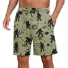 image:imagePrinStory Mens Pajama Shorts Soft Sleep Shorts Pj Bottoms with Pockets  Elastic Waist Drawstring LightweightBreathable and Stretchy Fabric Button FlyFpapricot Ape Man