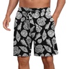 image:imagePrinStory Mens Pajama Shorts Soft Sleep Shorts Pj Bottoms with Pockets  Elastic Waist Drawstring LightweightBreathable and Stretchy Fabric Button FlyFpblack White Conch