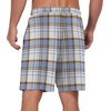 image:imagePrinStory Mens Pajama Shorts Soft Sleep Shorts Pj Bottoms with Pockets  Elastic Waist Drawstring LightweightBreathable and Stretchy Fabric Button FlyFpblue White Plaid