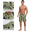 image:imagePrinStory Mens Pajama Shorts Soft Sleep Shorts Pj Bottoms with Pockets  Elastic Waist Drawstring LightweightBreathable and Stretchy Fabric Button FlyFpapricot Ape Man