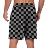 image:imagePrinStory Mens Pajama Shorts Soft Sleep Shorts Pj Bottoms with Pockets  Elastic Waist Drawstring LightweightBreathable and Stretchy Fabric Button FlyFpblack Grey Plaid