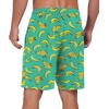 image:imagePrinStory Mens Pajama Shorts Soft Sleep Shorts Pj Bottoms with Pockets  Elastic Waist Drawstring LightweightBreathable and Stretchy Fabric Button FlyFpblue Green Banana