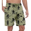 image:imagePrinStory Mens Pajama Shorts Soft Sleep Shorts Pj Bottoms with Pockets  Elastic Waist Drawstring LightweightBreathable and Stretchy Fabric Button FlyFpapricot Ape Man