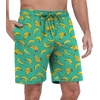 image:imagePrinStory Mens Pajama Shorts Soft Sleep Shorts Pj Bottoms with Pockets  Elastic Waist Drawstring LightweightBreathable and Stretchy Fabric Button FlyFpblue Green Banana