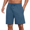 image:imagePrinStory Mens Pajama Shorts Soft Sleep Shorts Pj Bottoms with Pockets  Elastic Waist Drawstring LightweightBreathable and Stretchy Fabric Button FlyGray Blue