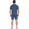 image:imagePrinStory Mens Pajamas Set Summer Short Sleeve Pjs Set S3XL  Summer Shorts Set with Pockets Lightweight Comfy Breathable Sleepwear for Sleep Home Workout Vacation HolidayGray Blue