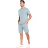 image:imagePrinStory Mens Track Suits 2 Piece Athletic Outfits M3XL  Short Sleeve Shirts and Shorts Set with Pockets Summer Cooling Touch Sweatsuit for Sports Running Beach Travel PartyBlue