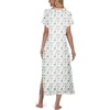 image:imagePrinStory Nightgowns for Women Long Nightshirt Short Sleeve House Dress  Full Length Night GownBreathable and Stretchy FabricLadies Sleep DressSoft SleepwearFpwhite Color Block