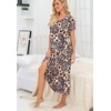 image:imagePrinStory Nightgowns for Women Long Nightshirt Short Sleeve House Dress  Full Length Night GownBreathable and Stretchy FabricLadies Sleep DressSoft SleepwearFppl Orange Paisley