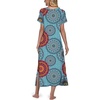 image:imagePrinStory Nightgowns for Women Long Nightshirt Short Sleeve House Dress  Full Length Night GownBreathable and Stretchy FabricLadies Sleep DressSoft SleepwearA02 Fpmix Blue