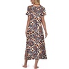 image:imagePrinStory Nightgowns for Women Long Nightshirt Short Sleeve House Dress  Full Length Night GownBreathable and Stretchy FabricLadies Sleep DressSoft SleepwearFppl Orange Paisley