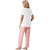 image:imagePrinStory Pajamas for Women Set Soft Pjs 2 Piece Pajama Sets XS4XL  Pj Set Short Sleeve Top and Pant with Pockets Lounge SetBreathable and Stretchy FabricSoft SleepwearPink Sunflower