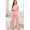 image:imagePrinStory Women 2025 Fall and Winter Pajamas Set Long Sleeve Ladies Pjs 2 Piece Pajama Lounge SetsFppink Sunflower