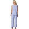 image:imagePrinStory Womens Pajama Sets 2 Piece Comfy Pjs Lounge Set S3XL  Sleeveless Tops and Pants with Pockets Pajamas Lightweight Summer Pj Soft SleepwearBreathable and Stretchy FabricSpot Blue