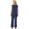 image:imagePrinStory Womens Pajama Sets 2 Piece Comfy Pjs Lounge Set S3XL  Sleeveless Tops and Pants with Pockets Pajamas Lightweight Summer Pj Soft SleepwearBreathable and Stretchy FabricNavy Blue