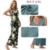 image:imagePrinStory Womens Pajama Sets 2 Piece Comfy Pjs Lounge Set S3XL  Sleeveless Tops and Pants with Pockets Pajamas Lightweight Summer Pj Soft SleepwearBreathable and Stretchy FabricGreen Leaf Lily