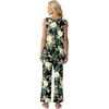 image:imagePrinStory Womens Pajama Sets 2 Piece Comfy Pjs Lounge Set S3XL  Sleeveless Tops and Pants with Pockets Pajamas Lightweight Summer Pj Soft SleepwearBreathable and Stretchy FabricGreen Leaf Lily