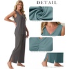 image:imagePrinStory Womens Pajama Sets 2 Piece Comfy Pjs Lounge Set S3XL  Sleeveless Tops and Pants with Pockets Pajamas Lightweight Summer Pj Soft SleepwearBreathable and Stretchy FabricDark Gray