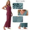 image:imagePrinStory Womens Pajama Sets 2 Piece Comfy Pjs Lounge Set S3XL  Sleeveless Tops and Pants with Pockets Pajamas Lightweight Summer Pj Soft SleepwearBreathable and Stretchy FabricWine Red