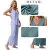 image:imagePrinStory Womens Pajama Sets 2 Piece Comfy Pjs Lounge Set S3XL  Sleeveless Tops and Pants with Pockets Pajamas Lightweight Summer Pj Soft SleepwearBreathable and Stretchy FabricSpot Blue