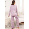 image:imagePrinStory Womens Pajama Sets 2026 Lounge Sets 2 Piece Pjs S2XL  Long Sleeve Pj Set with Pockets Breathable and Stretchy Fabric ladies pajamassoft sleepwearBeige Purple