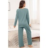 image:imagePrinStory Womens Pajama Sets 2026 Lounge Sets 2 Piece Pjs S2XL  Long Sleeve Pj Set with Pockets Breathable and Stretchy Fabric ladies pajamassoft sleepwearHaze Blue