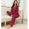 image:imagePrinStory Womens Pajama Sets Button Down Pjs 2 Piece Lounge Set  Long Sleeve Top and Pants with Pockets Warmth Stretchy and Butterysoft Fabric Winter Pajamas Warm SleepwearRed
