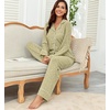 image:imagePrinStory Womens Pajama Sets Button Down Pjs 2 Piece Lounge Set  Long Sleeve Top and Pants with Pockets Warmth Stretchy and Butterysoft Fabric Winter Pajamas Warm SleepwearGreen