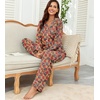 image:imagePrinStory Womens Pajama Sets Button Down Pjs 2 Piece Lounge Set  Long Sleeve Top and Pants with Pockets Warmth Stretchy and Butterysoft Fabric Winter Pajamas Warm SleepwearFpred Pane Lips