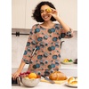 image:imagePrinStory Womens Pajama Sets Capri Pjs Soft Lounge Sets XS4XL  34 Sleeve Top and Capri Pants with Pockets Breathable and Stretchy Fabric 2 Piece Petite Pajamas Soft SleepwearFppink Glass Caviar
