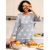 image:imagePrinStory Womens Pajama Sets Capri Pjs Soft Lounge Sets XS4XL  34 Sleeve Top and Capri Pants with Pockets Breathable and Stretchy Fabric 2 Piece Petite Pajamas Soft SleepwearFppink Star