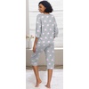 image:imagePrinStory Womens Pajama Sets Capri Pjs Soft Lounge Sets XS4XL  34 Sleeve Top and Capri Pants with Pockets Breathable and Stretchy Fabric 2 Piece Petite Pajamas Soft SleepwearFppink Star