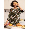 image:imagePrinStory Womens Pajama Sets Capri Pjs Soft Lounge Sets XS4XL  34 Sleeve Top and Capri Pants with Pockets Breathable and Stretchy Fabric 2 Piece Petite Pajamas Soft SleepwearFpbk Leaf Butterfly