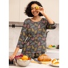 image:imagePrinStory Womens Pajama Sets Capri Pjs Soft Lounge Sets XS4XL  34 Sleeve Top and Capri Pants with Pockets Breathable and Stretchy Fabric 2 Piece Petite Pajamas Soft SleepwearFpcoffee Colorful Cat