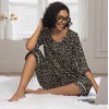image:imagePrinStory Womens Pajama Sets Capri Pjs Soft Lounge Sets XS4XL  34 Sleeve Top and Capri Pants with Pockets Breathable and Stretchy Fabric 2 Piece Petite Pajamas Soft SleepwearFpgray Ld Print