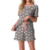 image:imagePrinStory Womens Pajama Sets Cute Pjs Short Sleeve Top Ruffle Shorts  Pajama Sets for Women 2 Piece Lightweight Pj Sets Soft Lounge Set with Pockets Womens SleepwearFpgray White Star