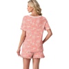 image:imagePrinStory Womens Pajama Sets Cute Pjs Short Sleeve Top Ruffle Shorts  Pajama Sets for Women 2 Piece Lightweight Pj Sets Soft Lounge Set with Pockets Womens SleepwearFppink Sunflower