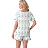 image:imagePrinStory Womens Pajama Sets Cute Pjs Short Sleeve Top Ruffle Shorts  Pajama Sets for Women 2 Piece Lightweight Pj Sets Soft Lounge Set with Pockets Womens SleepwearFpwhite Color Block