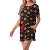 image:imagePrinStory Womens Pajama Sets Cute Pjs Short Sleeve Top Ruffle Shorts  Pajama Sets for Women 2 Piece Lightweight Pj Sets Soft Lounge Set with Pockets Womens SleepwearFpld Star Bow