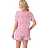 image:imagePrinStory Womens Pajama Sets Cute Pjs Short Sleeve Top Ruffle Shorts  Pajama Sets for Women 2 Piece Lightweight Pj Sets Soft Lounge Set with Pockets Womens SleepwearFppink Bow