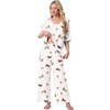 image:imagePrinStory Womens Pajama Sets Short Sleeve Soft Pjs S3XL  2 Piece VNeck Pj Sets for Women with Pockets Comfy Stretchy Pajamas for Sleep Home Travel Maternity NursingFpdachshund Bow
